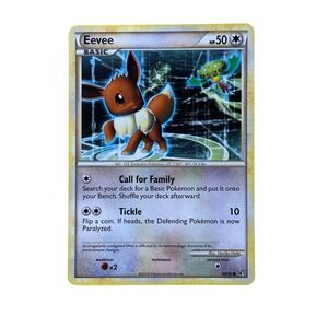 Eevee 48/90 Pokemon Card HeartGold SoulSilver HGSS Base Set Common TCG